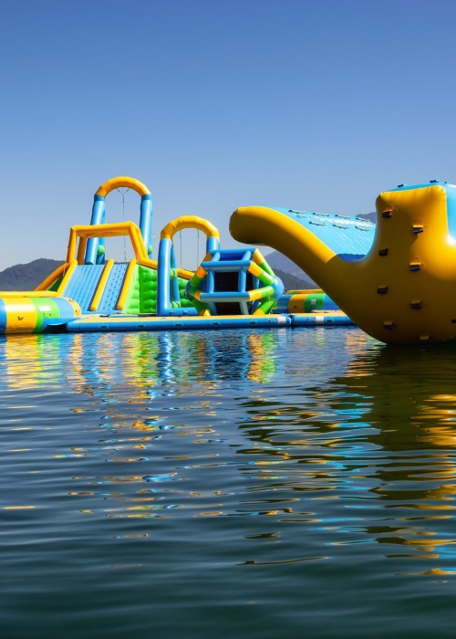 water-playground-during-vibrant-sunny-summer-day